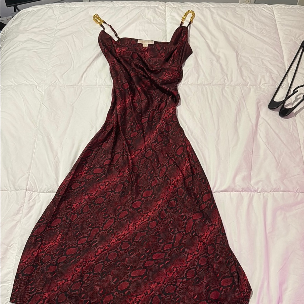 MK Red Snake Print Dress